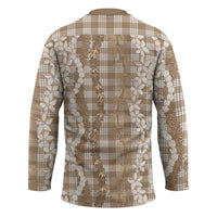 Hawaiian Ohia Lehua Lei Hockey Jersey Plaid Palaka Kalaihaahaa Pattern - Polynesian Pride