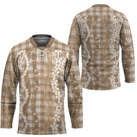 Hawaiian Ohia Lehua Lei Hockey Jersey Plaid Palaka Kalaihaahaa Pattern LT9 - Polynesian Pride
