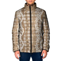 Hawaiian Ohia Lehua Lei Padded Jacket Plaid Palaka Kalaihaahaa Pattern - Polynesian Pride