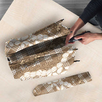 Hawaiian Ohia Lehua Lei Umbrella Plaid Palaka Kalaihaahaa Pattern - Polynesian Pride
