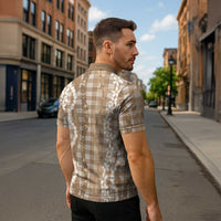 Hawaiian Ohia Lehua Lei Zipper Polo Shirt Plaid Palaka Kalaihaahaa Pattern LT9 - Polynesian Pride