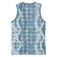 Hawaiian Ohia Lehua Lei Basketball Jersey Plaid Palaka Uliuli Omaomao Pattern - Polynesian Pride