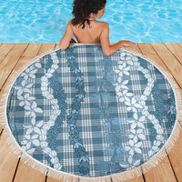 Hawaiian Ohia Lehua Lei Beach Blanket Plaid Palaka Uliuli Omaomao Pattern - Polynesian Pride