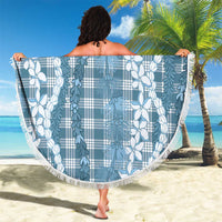 Hawaiian Ohia Lehua Lei Beach Blanket Plaid Palaka Uliuli Omaomao Pattern - Polynesian Pride
