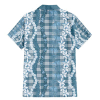 Hawaiian Ohia Lehua Lei Family Matching Mermaid Dress and Hawaiian Shirt Plaid Palaka Uliuli Omaomao Pattern - Polynesian Pride
