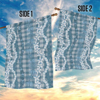 Hawaiian Ohia Lehua Lei Garden Flag Plaid Palaka Uliuli Omaomao Pattern - Polynesian Pride