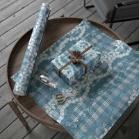 Hawaiian Ohia Lehua Lei Wrapping Paper Plaid Palaka Uliuli Omaomao Pattern - Polynesian Pride