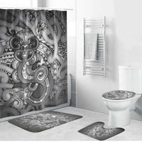 Aotearoa Maori Hei Tiki Bathroom Set Kiwikiwi Kowhaiwhai Puhoro Motif