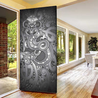 Aotearoa Maori Hei Tiki Door Cover Kiwikiwi Kowhaiwhai Puhoro Motif