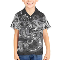 Aotearoa Maori Hei Tiki Family Matching Mermaid Dress and Hawaiian Shirt Kiwikiwi Kowhaiwhai Puhoro Motif
