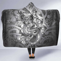 Aotearoa Maori Hei Tiki Hooded Blanket Kiwikiwi Kowhaiwhai Puhoro Motif
