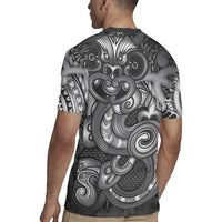 Aotearoa Maori Hei Tiki Rugby Jersey Kiwikiwi Kowhaiwhai Puhoro Motif