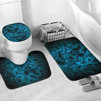 Aotearoa Maori Hei Tiki Bathroom Set Kikorangi Kowhaiwhai Puhoro Motif