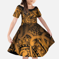 Aotearoa Maori Hei Tiki Family Matching Mermaid Dress and Hawaiian Shirt Koura Kowhaiwhai Puhoro Motif