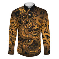 Aotearoa Maori Hei Tiki Family Matching Off The Shoulder Long Sleeve Dress and Hawaiian Shirt Koura Kowhaiwhai Puhoro Motif