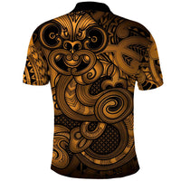 Aotearoa Maori Hei Tiki Polo Shirt Koura Kowhaiwhai Puhoro Motif
