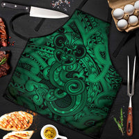 Aotearoa Maori Hei Tiki Apron Kakariki Kowhaiwhai Puhoro Motif