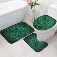 Aotearoa Maori Hei Tiki Bathroom Set Kakariki Kowhaiwhai Puhoro Motif