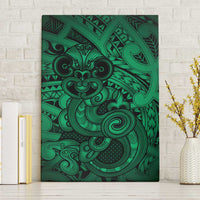 Aotearoa Maori Hei Tiki Canvas Wall Art Kakariki Kowhaiwhai Puhoro Motif
