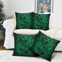 Aotearoa Maori Hei Tiki Pillow Cover Kakariki Kowhaiwhai Puhoro Motif