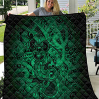 Aotearoa Maori Hei Tiki Quilt Kakariki Kowhaiwhai Puhoro Motif