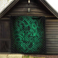 Aotearoa Maori Hei Tiki Quilt Kakariki Kowhaiwhai Puhoro Motif