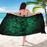 Aotearoa Maori Hei Tiki Sarong Kakariki Kowhaiwhai Puhoro Motif