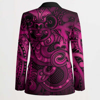 Aotearoa Maori Hei Tiki Blazer Mawhero Kowhaiwhai Puhoro Motif LT9 - Polynesian Pride