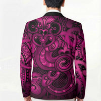 Aotearoa Maori Hei Tiki Blazer Mawhero Kowhaiwhai Puhoro Motif LT9 - Polynesian Pride