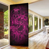 Aotearoa Maori Hei Tiki Door Cover Mawhero Kowhaiwhai Puhoro Motif