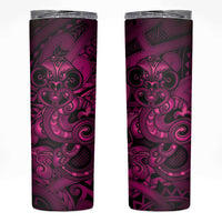 Aotearoa Maori Hei Tiki Skinny Tumbler Mawhero Kowhaiwhai Puhoro Motif