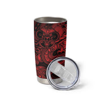 Aotearoa Maori Hei Tiki Tumbler Cup Whero Kowhaiwhai Puhoro Motif