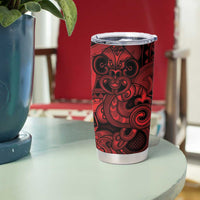 Aotearoa Maori Hei Tiki Tumbler Cup Whero Kowhaiwhai Puhoro Motif