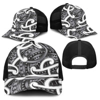 Aotearoa Maori Kowhaiwhai Baseball Net Cap Kiwikiwi Puhoro and Patiki