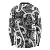 Aotearoa Maori Kowhaiwhai Long Sleeve Shirt Kiwikiwi Puhoro and Patiki LT9 - Polynesian Pride