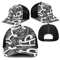 Aotearoa Maori Kowhaiwhai Mesh Trucker Cap Kiwikiwi Puhoro and Patiki