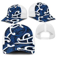 Aotearoa Maori Kowhaiwhai Baseball Net Cap Kikorangi Puhoro and Patiki LT9 - Polynesian Pride