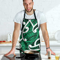 Aotearoa Maori Kowhaiwhai Apron Kakariki Puhoro and Patiki