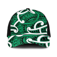Aotearoa Maori Kowhaiwhai Baseball Net Cap Kakariki Puhoro and Patiki