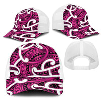 Aotearoa Maori Kowhaiwhai Mesh Trucker Cap Mawhero Puhoro and Patiki