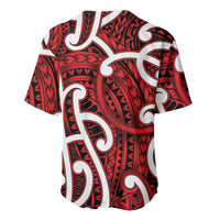 Aotearoa Maori Kowhaiwhai Baseball Jersey Whero Puhoro and Patiki LT9 - Polynesian Pride