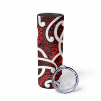 Aotearoa Maori Kowhaiwhai Skinny Tumbler Whero Puhoro and Patiki