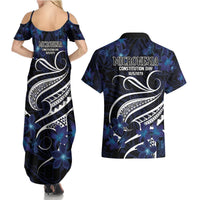 Micronesia Constitution Day Couples Matching Summer Maxi Dress and Hawaiian Shirt Since 1979 with Polynesian Hibiscus Pattern LT9 - Polynesian Pride