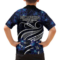 Micronesia Constitution Day Family Matching Summer Maxi Dress and Hawaiian Shirt Since 1979 with Polynesian Hibiscus Pattern LT9 - Polynesian Pride