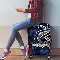 Micronesia Constitution Day Luggage Cover Since 1979 with Polynesian Hibiscus Pattern LT9 - Polynesian Pride