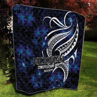 Micronesia Constitution Day Quilt Since 1979 with Polynesian Hibiscus Pattern