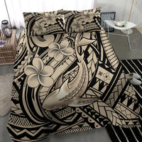 Polynesian Shark Tribal Tattoo Bedding Set Beige Style