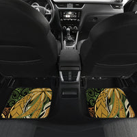 Wallis and Futuna Victory Day Car Mats Since 1945 with Polynesian Platinum Floral Tribal