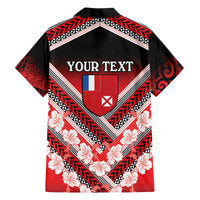 Personalised Wallis et Futuna Family Matching Tank Maxi Dress and Hawaiian Shirt Hibiscus and Polynesian Tribal Tattoos LT9 - Polynesian Pride