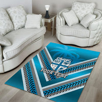 Custom Fiji Rugby Area Rug Fijian Warrior With Polynesian Tribal Tattoos